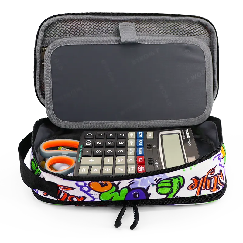 Doodle Pencil Case with Handle Strap in Street Art - JWorldstore