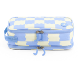 Doodle Pencil Case with Handle Strap in Wiggle Blue - JWorldstore