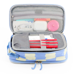 Doodle Pencil Case with Handle Strap in Wiggle Blue - JWorldstore