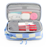 Doodle Pencil Case with Handle Strap in Wiggle Blue - JWorldstore