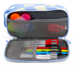 Doodle Pencil Case with Handle Strap in Wiggle Blue - JWorldstore