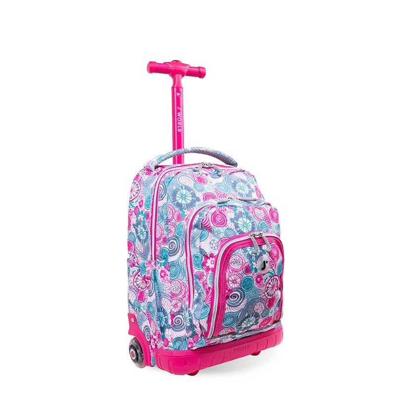 Lollipop Kids Rolling Backpack With Lunch Bag (16 Inch) - JWorldstore