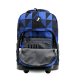 Sunrise Rolling Backpack (18 Inch) in Block Navy - JWorldstore