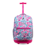 Sunrise Rolling Backpack (18 Inch) in Blue Raspberry - JWorldstore