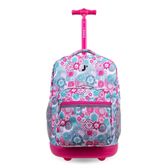 Sunrise Rolling Backpack (18 Inch) in Blue Raspberry - JWorldstore