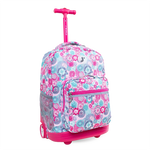 Sunrise Rolling Backpack (18 Inch) in Blue Raspberry - JWorldstore
