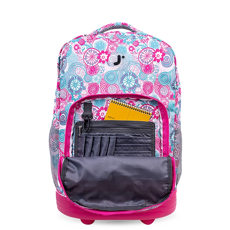 Sunrise Rolling Backpack (18 Inch) in Blue Raspberry - JWorldstore