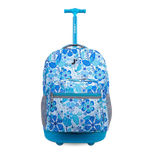 Sunrise Rolling Backpack (18 Inch) in Blue Vine - JWorldstore