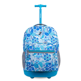 Sunrise Rolling Backpack (18 Inch) in Blue Vine - JWorldstore