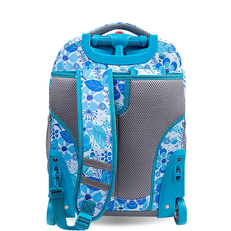 Sunrise Rolling Backpack (18 Inch) in Blue Vine - JWorldstore