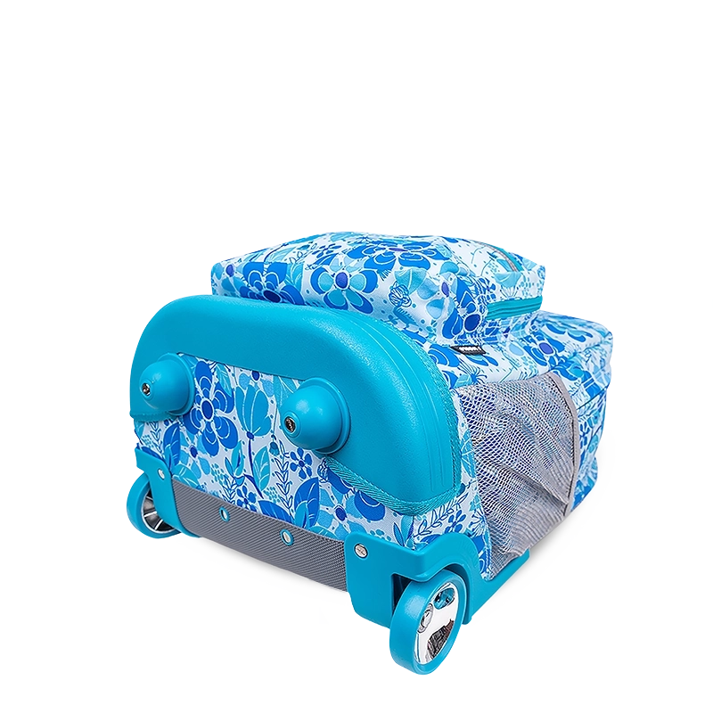 Sunrise Rolling Backpack (18 Inch) in Blue Vine - JWorldstore