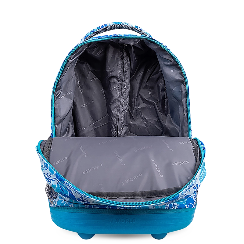 Sunrise Rolling Backpack (18 Inch) in Blue Vine - JWorldstore