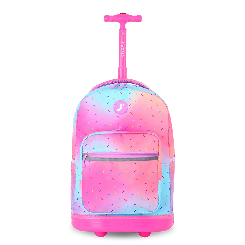 Sunrise Rolling Backpack (18 Inch) in Confetti - JWorldstore