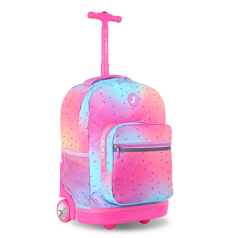 Sunrise Rolling Backpack (18 Inch) in Confetti - JWorldstore
