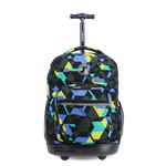 Sunrise Rolling Backpack (18 Inch) in Cubes - JWorldstore