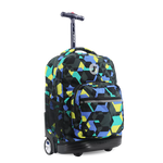 Sunrise Rolling Backpack (18 Inch) in Cubes - JWorldstore