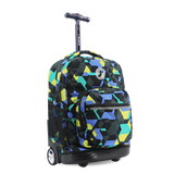 Sunrise Rolling Backpack (18 Inch) in Cubes - JWorldstore