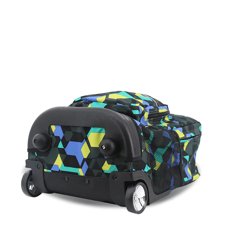 Sunrise Rolling Backpack (18 Inch) in Cubes - JWorldstore