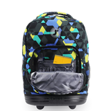 Sunrise Rolling Backpack (18 Inch) in Cubes - JWorldstore