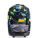 Sunrise Rolling Backpack (18 Inch) in Cubes