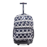 Sunrise Rolling Backpack (18 Inch) in Heart Dot - JWorldstore