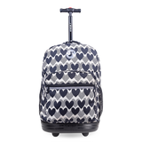 Sunrise Rolling Backpack (18 Inch) in Heart Dot - JWorldstore