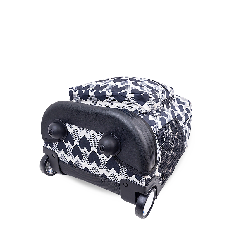 Sunrise Rolling Backpack (18 Inch) in Heart Dot - JWorldstore