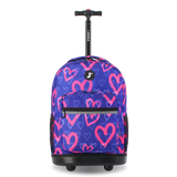Sunrise Rolling Backpack (18 Inch) in Heart Spray - JWorldstore