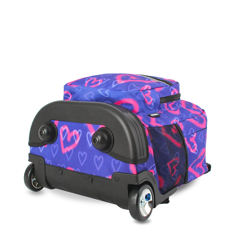 Sunrise Rolling Backpack (18 Inch) in Heart Spray - JWorldstore