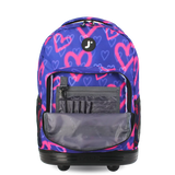 Sunrise Rolling Backpack (18 Inch) in Heart Spray - JWorldstore