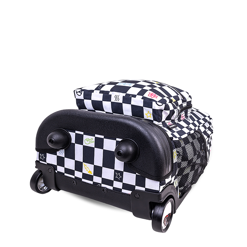 Sunrise Rolling Backpack (18 Inch) in Icon Checkers - JWorldstore