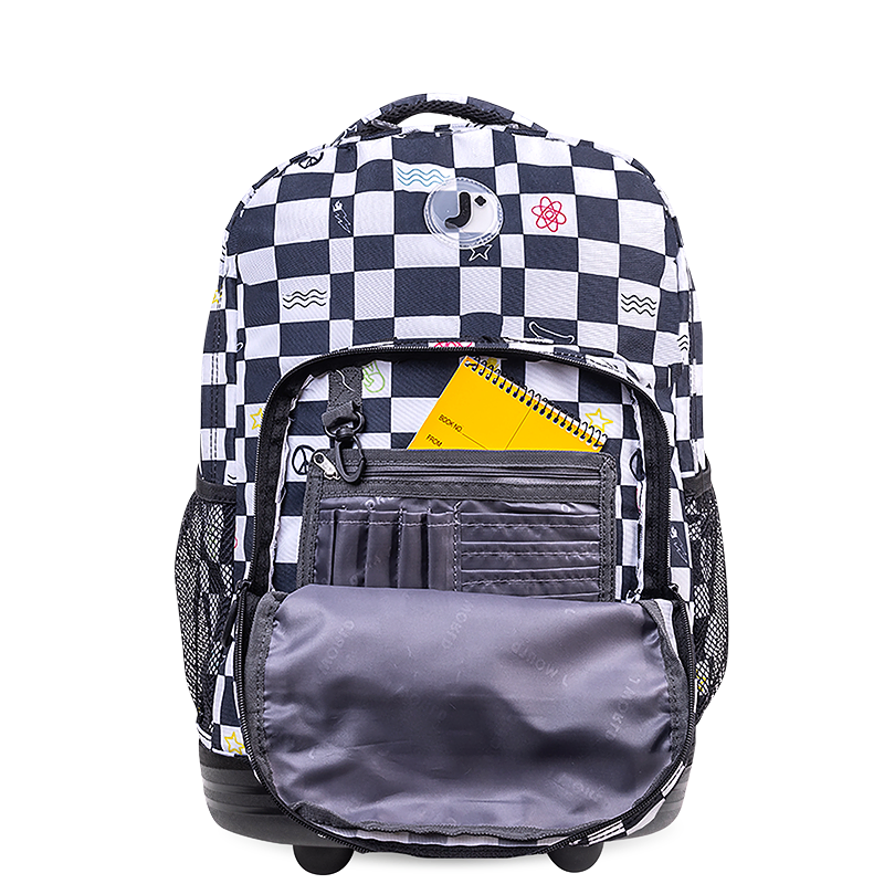 Sunrise Rolling Backpack (18 Inch) in Icon Checkers - JWorldstore