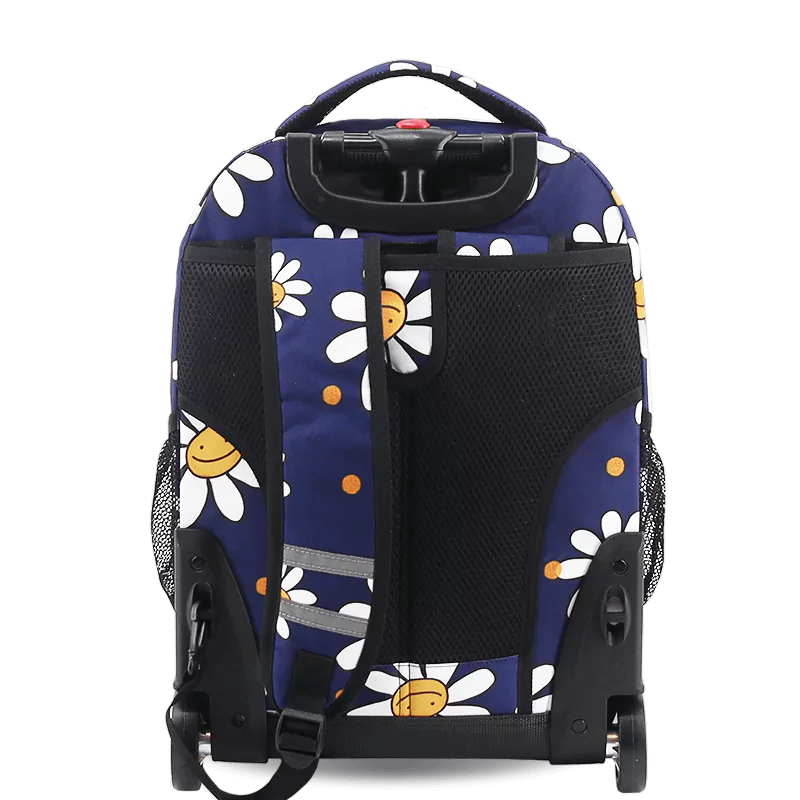 Sunrise Rolling Backpack (18 Inch) in Joy Daisy - JWorldstore