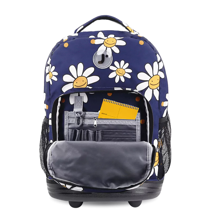 Sunrise Rolling Backpack (18 Inch) in Joy Daisy - JWorldstore