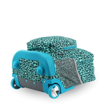 Sunrise Rolling Backpack (18 Inch) in Mint Leopard - JWorldstore