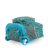 Sunrise Rolling Backpack (18 Inch) in Mint Leopard - JWorldstore