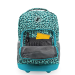 Sunrise Rolling Backpack (18 Inch) in Mint Leopard - JWorldstore