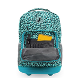 Sunrise Rolling Backpack (18 Inch) in Mint Leopard - JWorldstore