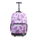 Sunrise Rolling Backpack (18 Inch) in Mr Eggplant - JWorldstore