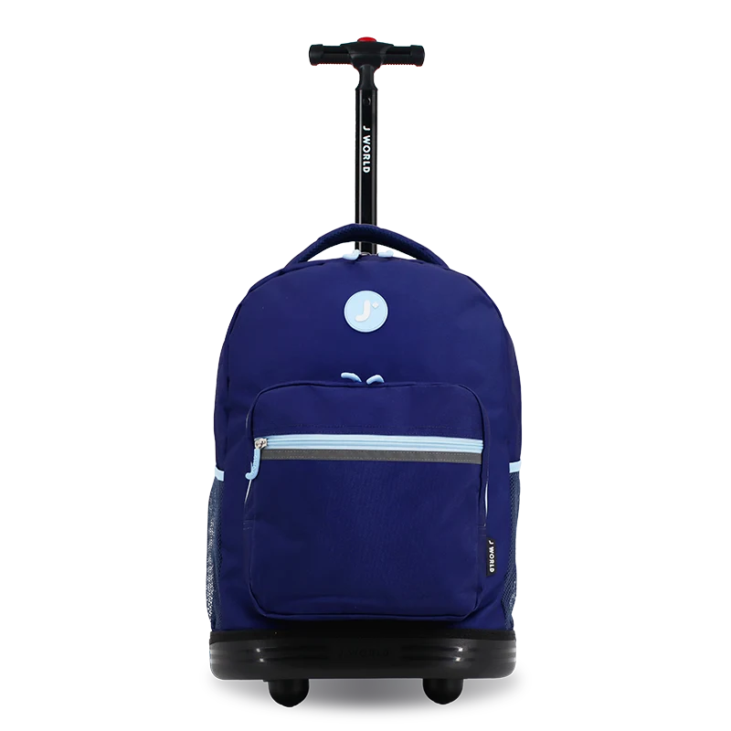 Sunrise Rolling Backpack (18 Inch) in Navy - JWorldstore