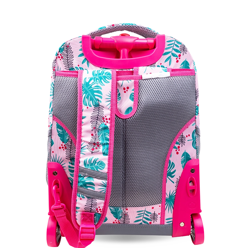 Sunrise Rolling Backpack (18 Inch) in Palm Leaves - JWorldstore