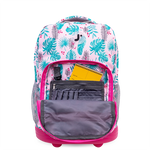 Sunrise Rolling Backpack (18 Inch) in Palm Leaves - JWorldstore