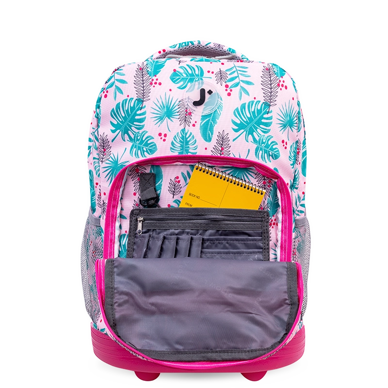 Sunrise Rolling Backpack (18 Inch) in Palm Leaves - JWorldstore