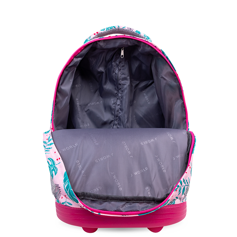 Sunrise Rolling Backpack (18 Inch) in Palm Leaves - JWorldstore