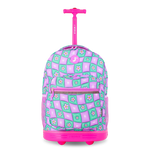 Sunrise Rolling Backpack (18 Inch) in Puffy Flower - JWorldstore