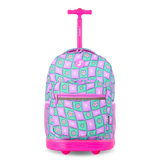 Sunrise Rolling Backpack (18 Inch) in Puffy Flower - JWorldstore