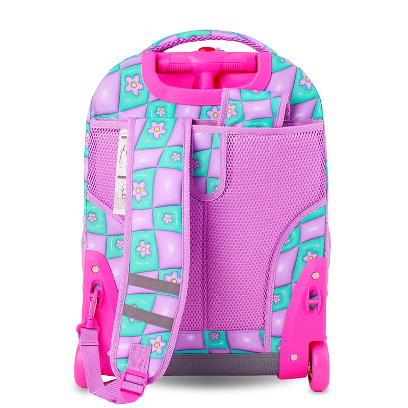 Sunrise Rolling Backpack (18 Inch) in Puffy Flower - JWorldstore