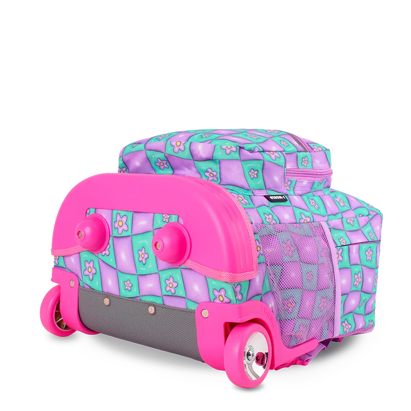 Sunrise Rolling Backpack (18 Inch) in Puffy Flower - JWorldstore