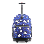 Sunrise Rolling Backpack (18 Inch) in Puffy Star - JWorldstore