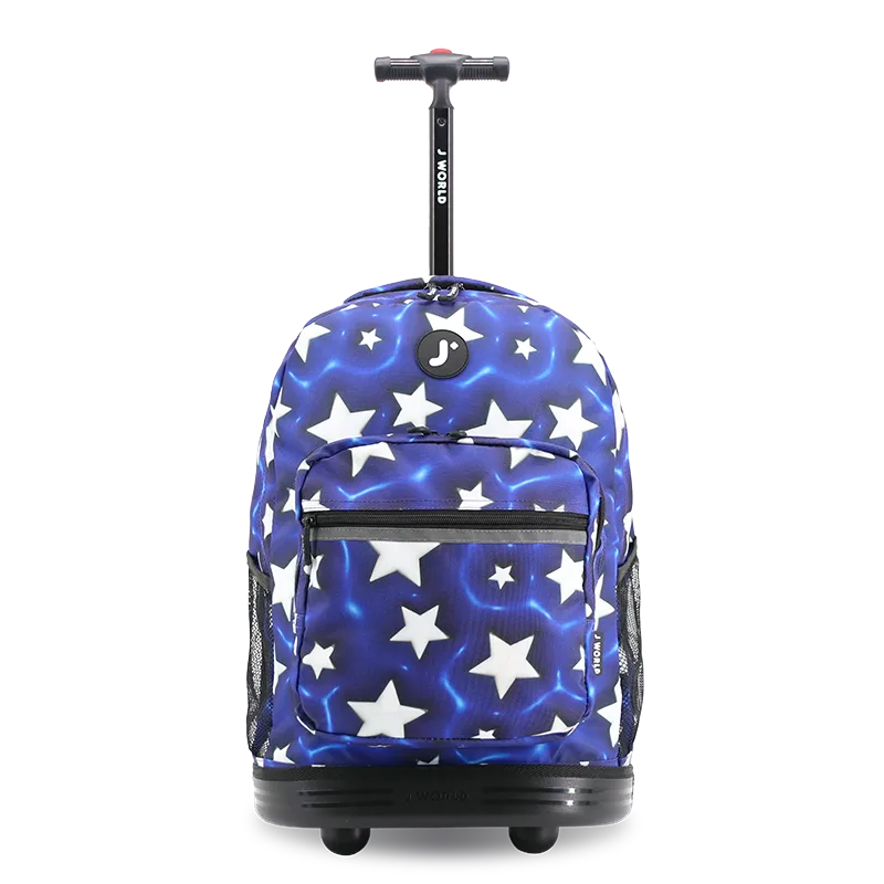 Sunrise Rolling Backpack (18 Inch) in Puffy Star - JWorldstore